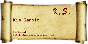 Kis Sarolt névjegykártya